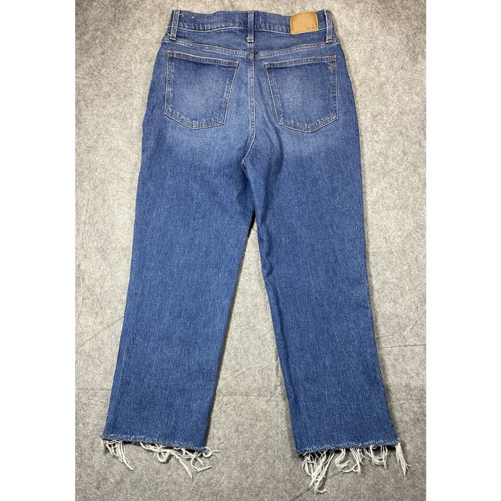 Madewell Jeans Womens 29 Blue The Perfect Vintage Straight Jean Raw Hem - Picture 13 of 14
